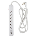 6‑Outlet Surge Protector Power Strip With Usb‑A And Usb‑C Ports