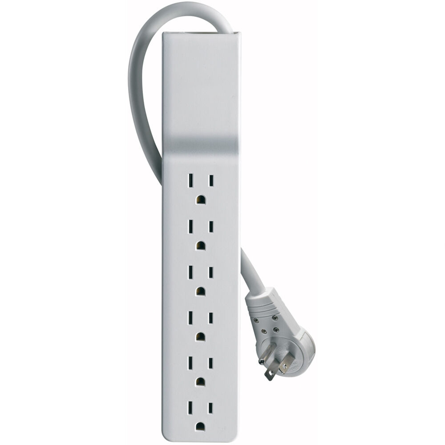 6‑Outlet Surge Protector Power Strip With 360 Degree Rotating Plug