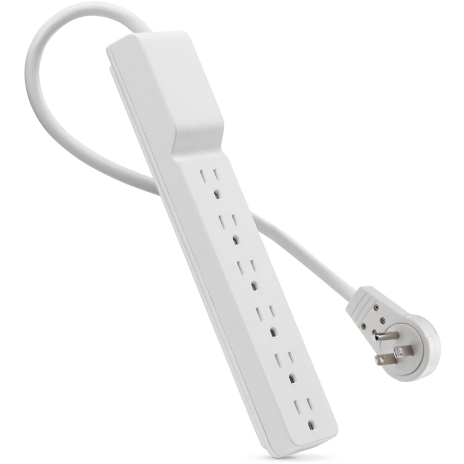 6‑Outlet Surge Protector Power Strip With 360 Degree Rotating Plug